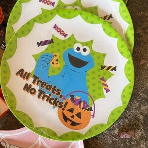 Cookie monster Sesame Street party platter set 2